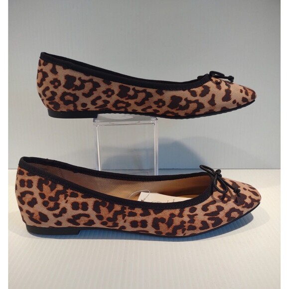 Time and Tru Size 8.5 Ballet Flats Leopard Print Memory Foam Comfort Shoes - Picture 2 of 7